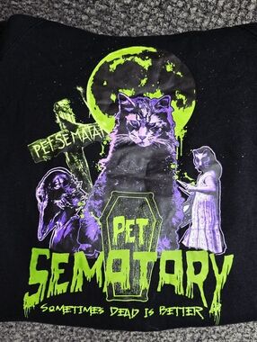 Pet Sematary Hoodie Torrid 2X Black Horror Graphic Neon Green Stephen King Goth